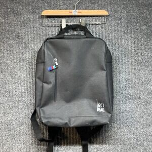 Got Bag Backpack Black 13" Medium 2 Pockets Recycled Ocean Plastic